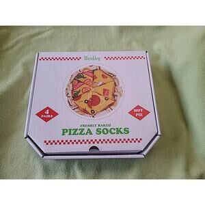 New Pizza Socks 4 pairs set women’s unisex Wembley in novelty gift box 2023